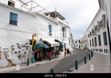 Boutique de souvenirs, Frigiliana, province de Malaga, Andalousie, Espagne Banque D'Images