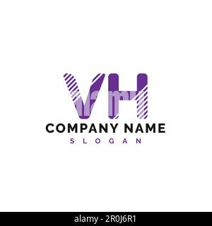 Logo lettre VH. Illustration du vecteur du logo lettre VH - Vector Illustration de Vecteur