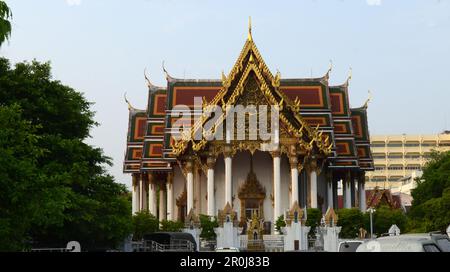 L'ubosoot (salle d'ordination) de Wat Liap à Bangkok, Thaïlande. Banque D'Images