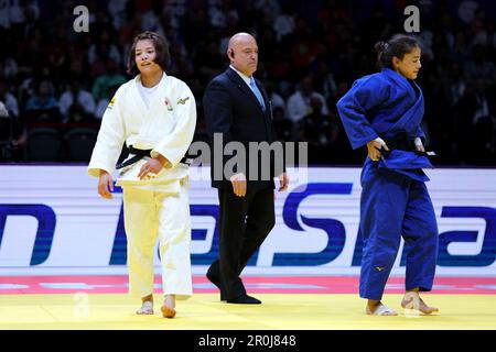 Stade Ali Bin Hamad Al Attiyah, Doha, Qatar. 8th mai 2023. (G-D) Uta Abe (JPN), Diyora Keldiyorova (UZB), 8 MAI 2023 - Judo : Championnat du monde de judo Doha 2023 Women's -52kg final match à Ali Bin Hamad Al Attiyah Arena, Doha, Qatar. Crédit: Naoki Nishimura/AFLO SPORT/Alay Live News Banque D'Images