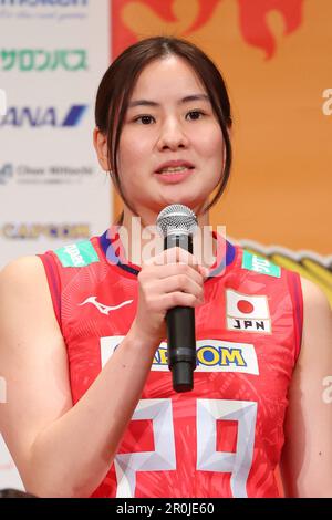 Tokyo, Japon. JVA a annoncé l'équipe nationale des femmes du Japon 2023. 8th mai 2023. Minami Nishimura (JPN) Volleyball : 2023 Conférence de presse de l'Association japonaise de Volleyball (JVA) à Tokyo, Japon. JVA a annoncé l'équipe nationale des femmes du Japon 2023 . Credit: Yohei Osada/AFLO SPORT/Alay Live News Banque D'Images