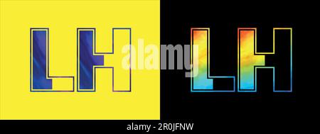 Modèle vectoriel avec logo lettre LH. Logo luxueux et moderne pour l'identité de l'entreprise Illustration de Vecteur