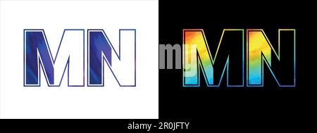 Modèle vectoriel de conception de logo Letter MN. Logo luxueux et moderne pour l'identité de l'entreprise Illustration de Vecteur