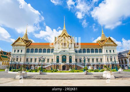 Chakri Maha Prasat Throne Hall à Wat Pra Kaeo, Thaïlande Banque D'Images