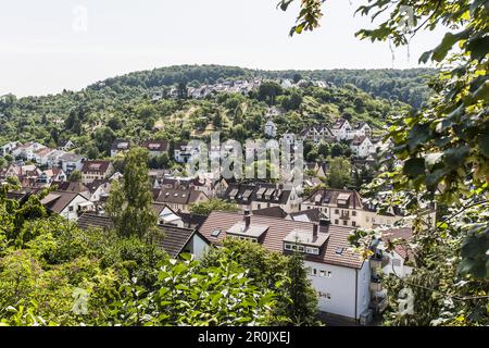 Maisons à Bopser à Stuttgart, Bade-Wurtemberg, Allemagne du Sud, Allemagne Banque D'Images