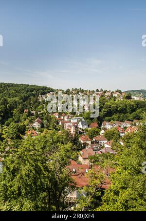 Maisons à Bopser à Stuttgart, Bade-Wurtemberg, Allemagne du Sud, Allemagne Banque D'Images