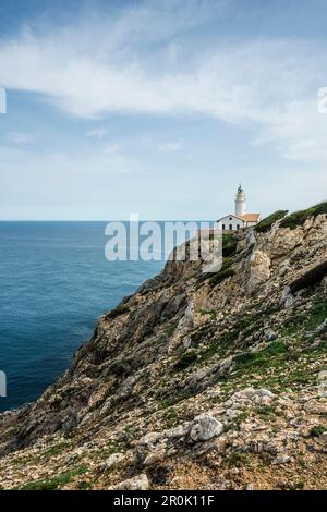 Leuchtturm, Punta de Capdepera, Cala Ratjada, Majorque, Iles Baléares, Espagne Banque D'Images