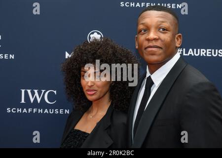 Paris, France. 08th mai 2023. Alizee Priso et Cameron Woki arrivent aux Laureus World Sport Awards de Paris 2023 tapis rouge à Cour Vendôme sur 08 mai 2023 à Paris, France. Photo de Laurent ZabulonABACAPRESS.COM crédit: Abaca Press/Alay Live News Banque D'Images