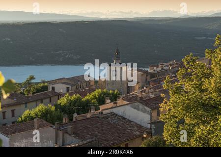 Village d'Aiguines, Lac de Sainte Croix, Provence, France Banque D'Images