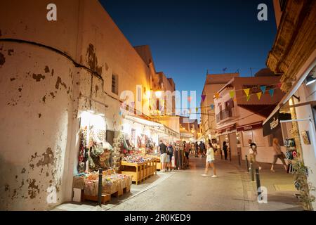 Alley Evening, , Conil de la Frontera, andalousie, côte sud-ouest de l'espagne, atlantc, Europe Banque D'Images