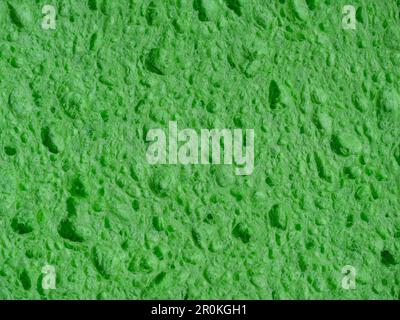 Texture éponge pour laver la vaisselle, fond vert abstrait Banque D'Images