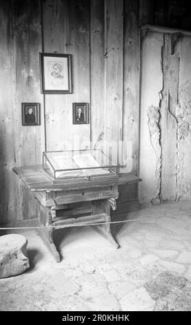 Die Lutherstube auf der Wartburg BEI Eisenach in Thüringen, 1956. La salle Luther au château de Wartburg près d'Eisenach en Thuringe, 1956. Banque D'Images