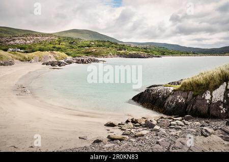 Derrynane Beach, Abbey Island, Comté de Kerry, Irlande, anneau de Kerry, Wild Atlantic Way, Europe Banque D'Images