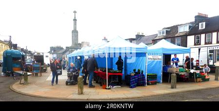 Wigtown (Dumfries & Galloway, Écosse), galerie d'art et marché 2023 Banque D'Images