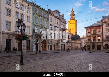 Lviv, Ukraine - 6 mai 2023: Place du marché à Lviv Banque D'Images