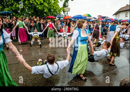 musique bavaroise, danse, typole, tradition bavaroise, Bavière, Allemagne, Europe Banque D'Images