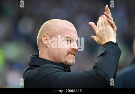 Sean Dyche, responsable d'Everton, lors du match Premier League entre Brighton & Hove Albion et Everton au stade de la communauté American Express, Brighton, Royaume-Uni - 8th mai 2023 Banque D'Images