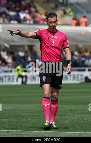 Stade Gewiss, Bergame, Italie, 07 mai 2023, Arbitre Daniele Doveri gestes pendant Atalanta BC vs Juventus FC - italien soccer série A match Banque D'Images