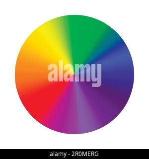 Arc-en-ciel à dégradé circulaire, vecteur rond palette de couleurs cône arc-en-ciel dégradé Illustration de Vecteur