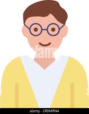 Image vectorielle d'icône de professeur masculin. Adapté aux applications Web mobiles et aux supports d'impression. Illustration de Vecteur