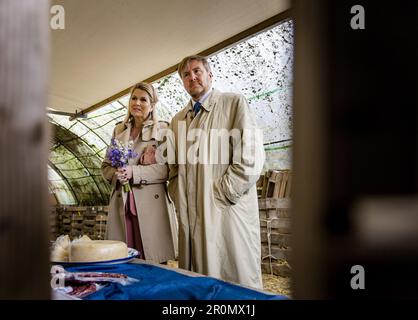 DEN BURG - le roi Willem-Alexander et la reine Maxima font une visite de la ferme de moutons de Waddel. Le couple royal effectuera une visite régionale de deux jours aux îles des Wadden. ANP SEM VAN DER WAL pays-bas Out - belgique Out crédit: ANP/Alay Live News Banque D'Images