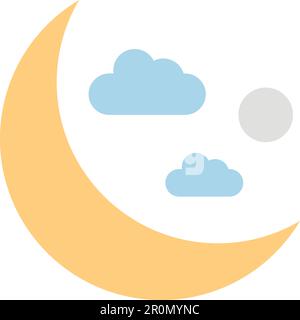 Image vectorielle d'icône de lune. Adapté aux applications Web mobiles et aux supports d'impression. Illustration de Vecteur