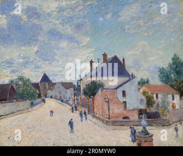 Rue à Moret Date: c. 1890 artiste: Alfred Sisley Français, 1839-1899 Banque D'Images