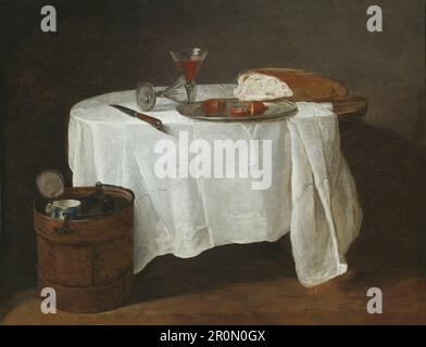 The White Tablecloth Date: 1731/32 artiste: Jean Baptiste Siméon Chardin Français, 1699–1779 Banque D'Images