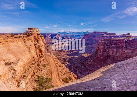 Vue sur Moki Dugway près de Moument Valley dans l'Utah Banque D'Images