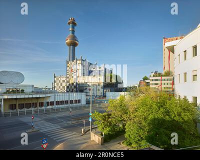 Chauffage urbain Spittelau, 9ème arrondissement Alsergrund, Vienne, Autriche Banque D'Images