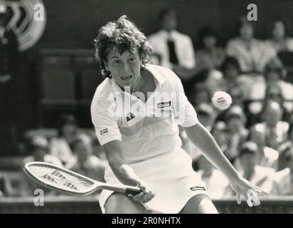 Joueur de tennis britannique JO Durie, Royaume-Uni 1985 Banque D'Images