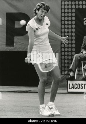 Joueur de tennis britannique JO Durie, Royaume-Uni 1983 Banque D'Images