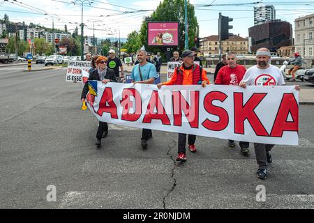 Manifestation des citoyens en raison de la décision de Schmitt de débloquer la formation du gouvernement de la FBiH Banque D'Images