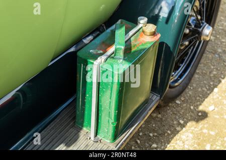 L'essence peut sur la course à pied d'un Ford modèle A. Ellenroad Engine House Classic car Show 2023. Banque D'Images