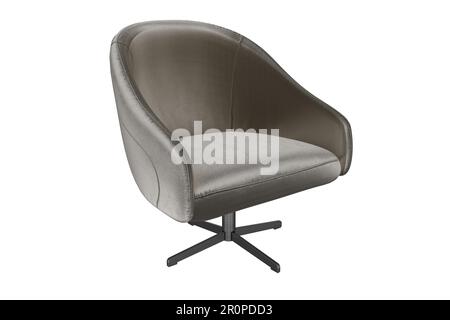 3d chaise grise brillante et réaliste Banque D'Images