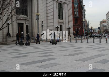 WASHINGTON, D.C., États-Unis - 14 NOVEMBRE 2016 touristes Segway Banque D'Images