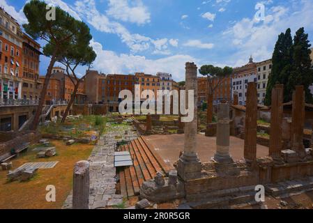 Area Sacra, Largo di Torre Argentina, Pigna, Rome, Latium, Italie Banque D'Images