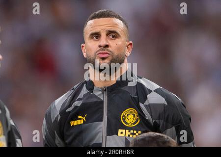 Madrid, Espagne. 9th mai 2023 ; stade Santiago Bernabeu, Madrid, Espagne, football de la Ligue des champions, Demi-finale, première jambe, Real Madrid contre Manchester City ; Walker Credit: Action plus Sports Images/Alay Live News Banque D'Images