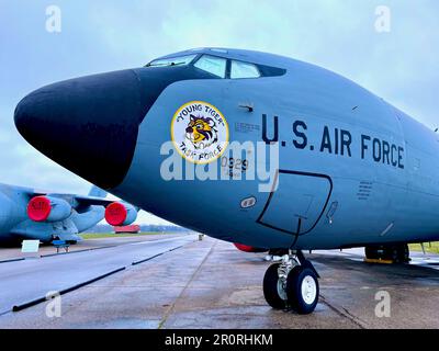 A ÉTATS-UNIS Force aérienne KC-135 Stratotanker le Musée national de la Force aérienne des États-Unis à la base aérienne Wright-Patterson, Ohio. Banque D'Images