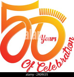 Modèle de conception anniversaire 50 ans, 50 ans Illustration de Vecteur