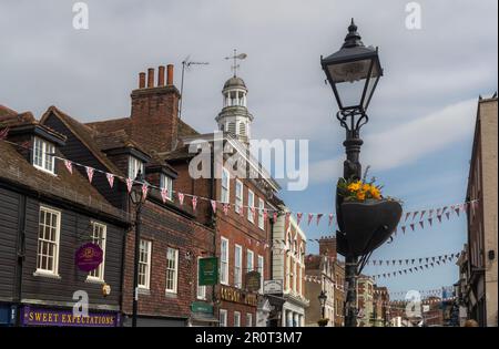 Rochester High Street, Kent Banque D'Images