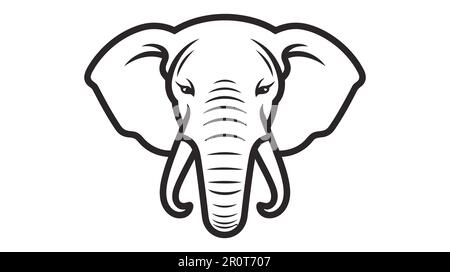 Logo éléphant vectoriel. Icône éléphant sur fond blanc. Illustration de Vecteur