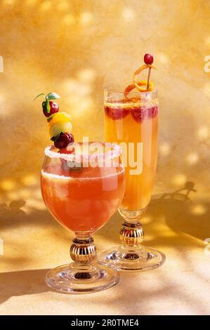 Des cocktails de fruits sans alcool Banque D'Images