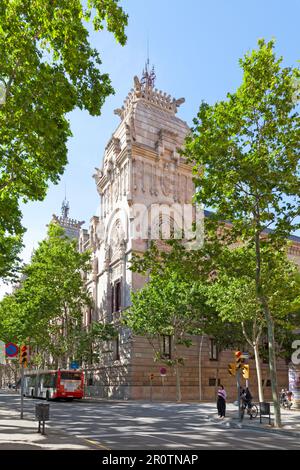 Barcelone, Espagne - 08 juin 2018: Haute Cour de justice de Catalogne (Espagnol: Tribunal supérieur de Justicia de Cataluña). Banque D'Images