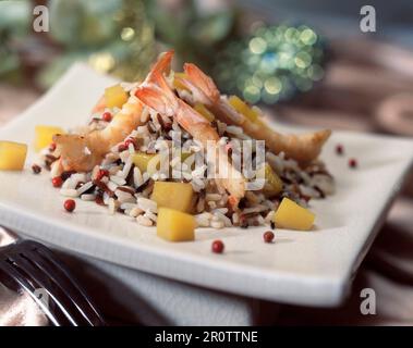 langoustines grillées exotiques Banque D'Images