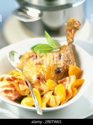 Free-range leg of duck stew Banque D'Images