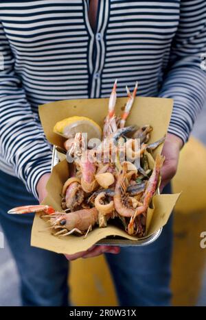 Beignets de fruits de mer Banque D'Images