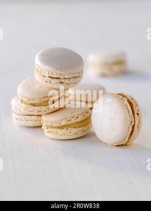 Macarons aux truffes blanches Banque D'Images