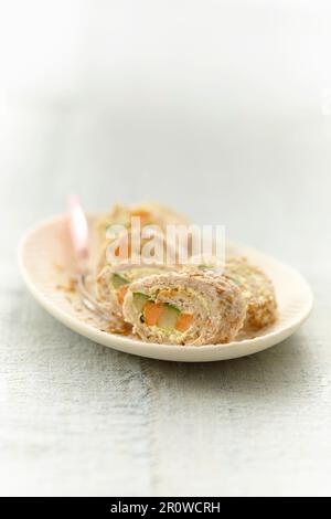 Curry de légumes à saveur de sandwiches roulés Banque D'Images