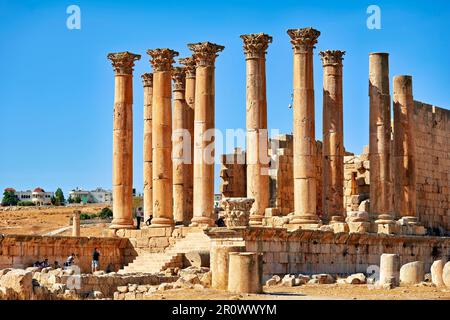 Jordanie. La ville romaine greco de Gerasa Jerash Banque D'Images